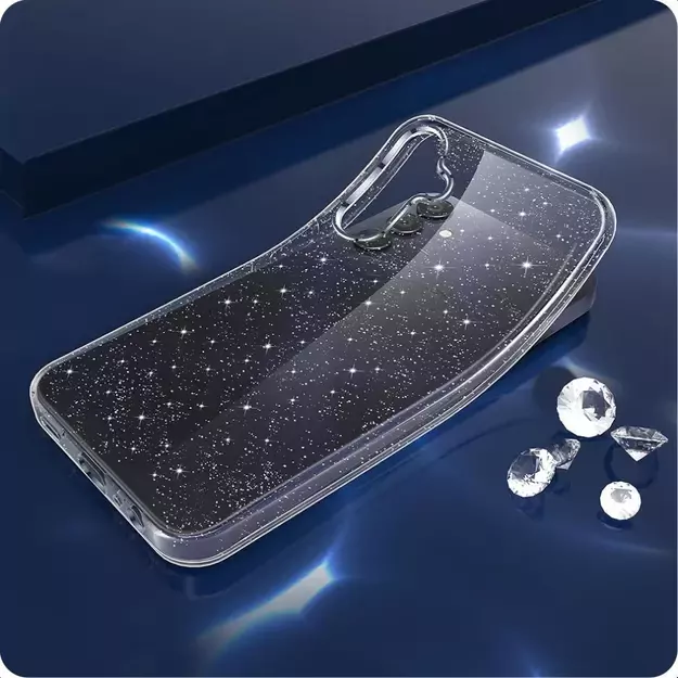 Tech-Protect FlexAir Case for Samsung Galaxy S25 - Clear-Glitter 6