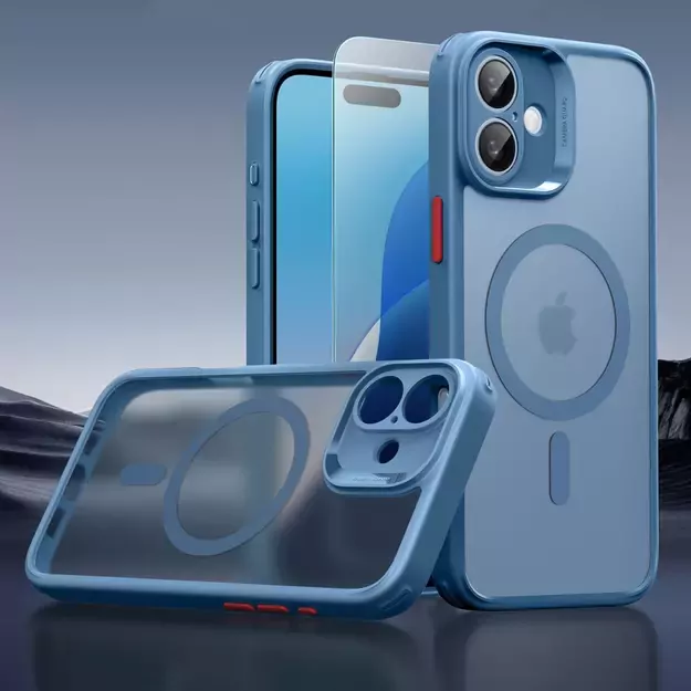 ESR Classic Pro Set Halolock MagSafe case for iPhone 16 - blue 8