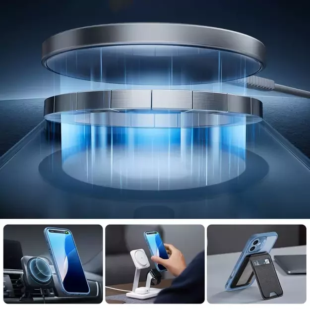 ESR Classic Pro Set Halolock MagSafe case for iPhone 16 - blue 9
