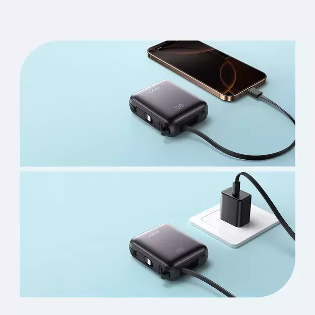 Joyroom JR-PBF27 10000mAh 22.5W Powerbank with Built-in USB-C and Lightning Cables - Black 9