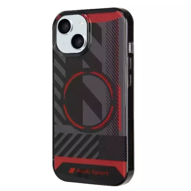 Audi IML Sport MagSafe Case iPhone 15 / 14 / 13 6.1&quot  black/black hardcase AU-IMLMIP15-RSQ/D2-BK 7