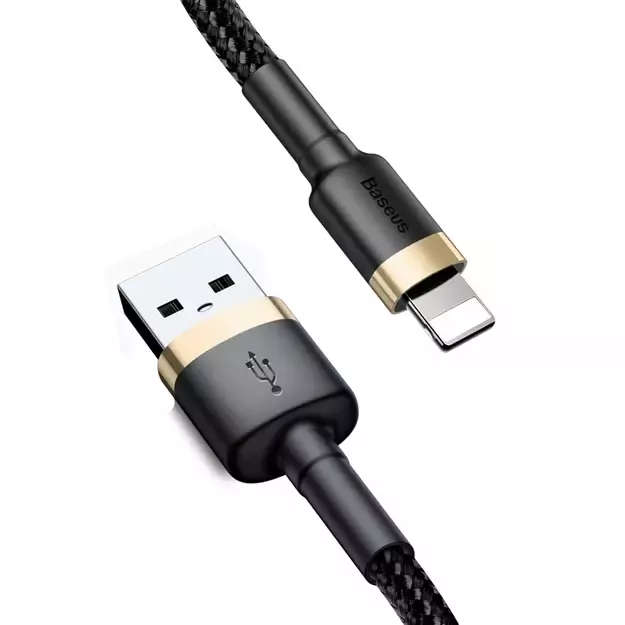 Baseus Cafule USB-A / Lightning 2.4A QC 3.0 cable 1 m - black and gold 9