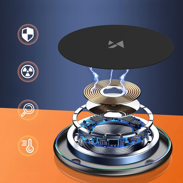 Wozinsky WLI-01Y 15W Qi Inductive Charger with USB-C Cable - Black 9