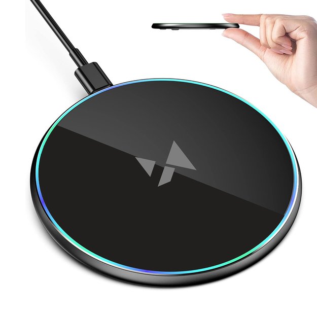 Wozinsky WLI-01Y 15W Qi Inductive Charger with USB-C Cable - Black 4