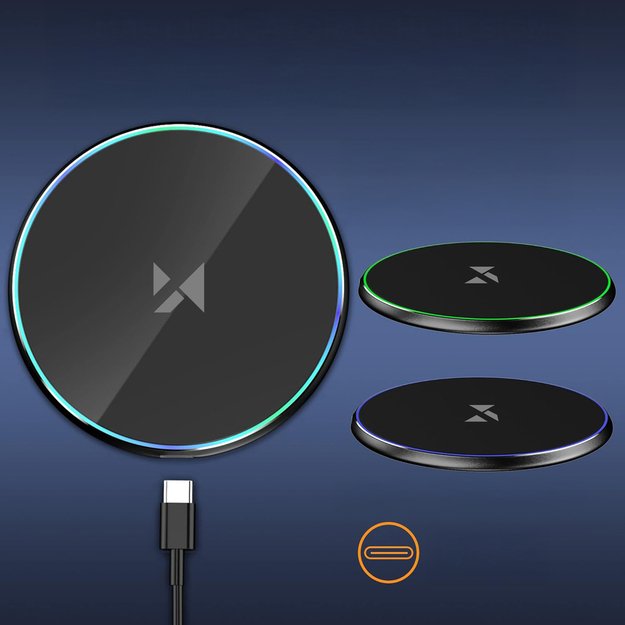 Wozinsky WLI-01Y 15W Qi Inductive Charger with USB-C Cable - Black 8