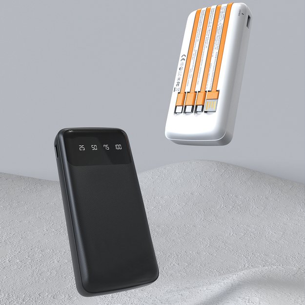 Dudao K6Pro Universal 10000mAh Power Bank with USB Cable, USB Type C, Lightning Black (K6Pro-black) 4