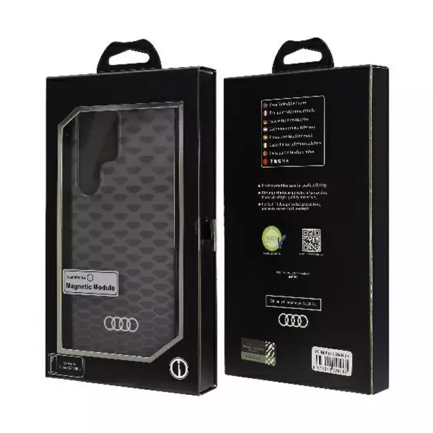 Audi IML Stitching Pattern MagSafe Case S24 Ultra S928 black/black hardcase AU-IMLMS24U-Q5/D3-BK 6