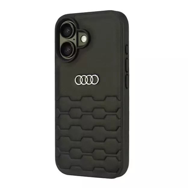 Audi Synthetic Leather iPhone 16 6.1&quot  black/black hardcase AU-TPUPCIP16-GT/D2-BK 1