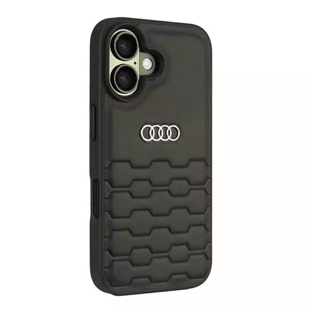 Audi Synthetic Leather iPhone 16 6.1&quot  black/black hardcase AU-TPUPCIP16-GT/D2-BK 2