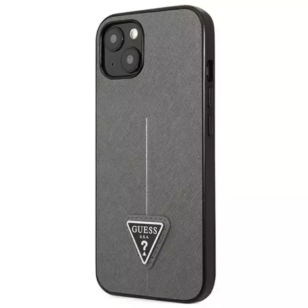 Guess SaffianoTriangle Logo case for iPhone 13 / 14 / 15 6.1&quot  - silver 8