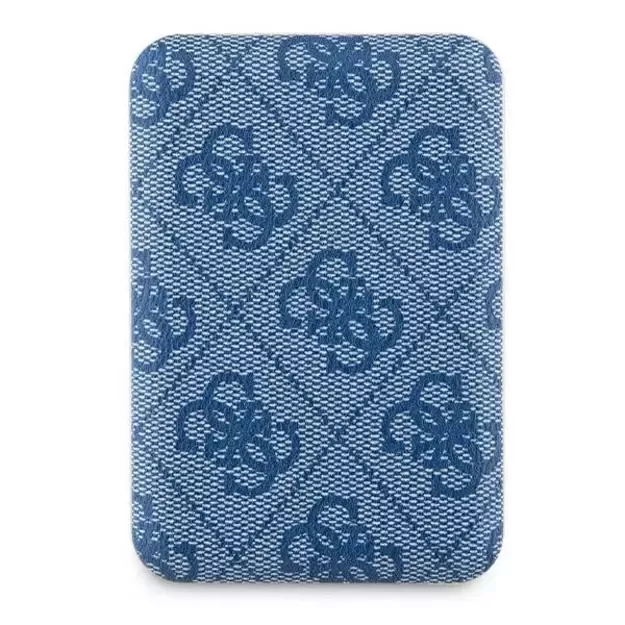Guess Powerbank inductive 15W GUPB5FP4EMGB 5000mAh blue/blue 4G Leather Metal Logo MagSafe 1