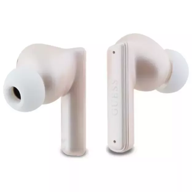 Guess Bluetooth Headphones GUTWST88MCTGP TWS + Docking Station Pink Capsule Printed Logo 4