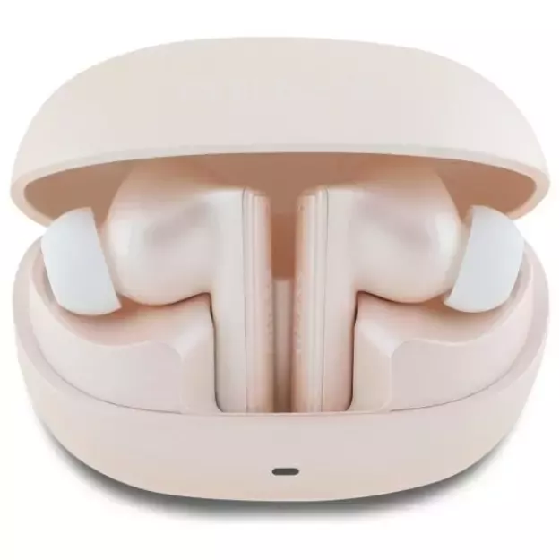 Guess Bluetooth Headphones GUTWST88MCTGP TWS + Docking Station Pink Capsule Printed Logo