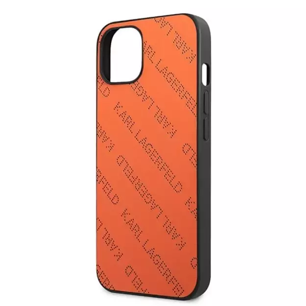 Karl Lagerfeld Perforated Allover Case for iPhone 13 / 14 / 15 6.1&quot  - Orange 12