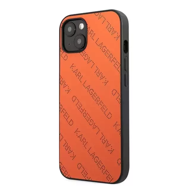 Karl Lagerfeld Perforated Allover Case for iPhone 13 / 14 / 15 6.1&quot  - Orange 8