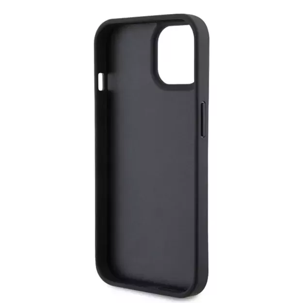 Karl Lagerfeld KLHCP15SPKLPKLK iPhone 15 / 14 / 13 6.1&quot  black/black hardcase Leather Monogram Hot Stamp Metal Logo 6
