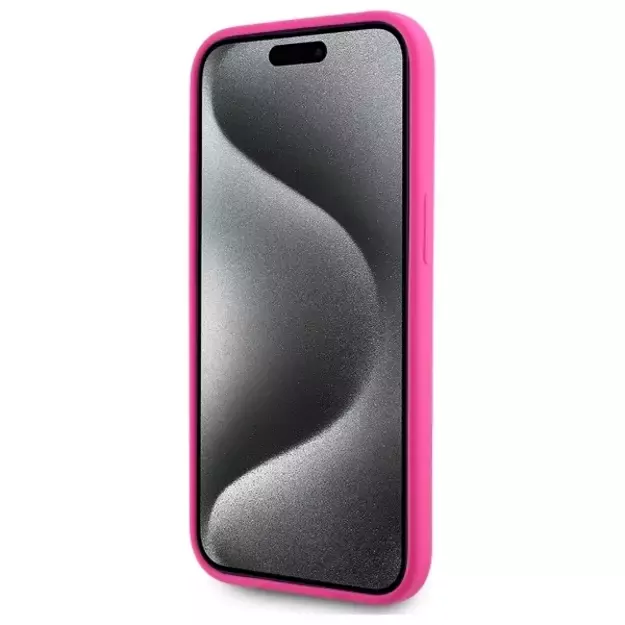 Karl Lagerfeld KLHMP15SSKHPPLF iPhone 15 6.1&quot  fuchsia/fuschia hardcase Silicone Karl Head Print MagSafe 4
