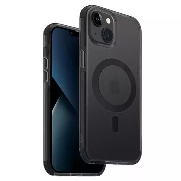 Uniq Combat case iPhone 14 Plus / 15 Plus 6.7&quot  Magclick Charging black/concrete charcoal