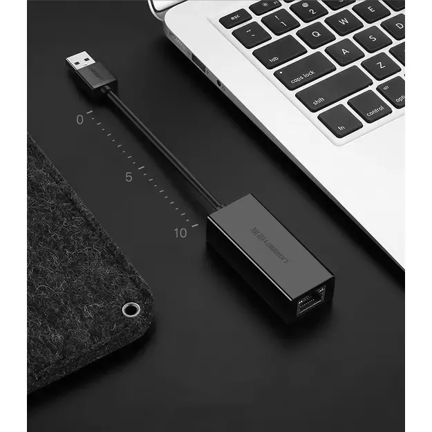 Ugreen external network card RJ45 - USB 2.0 100 Mbps Ethernet black (CR110 20254) 7