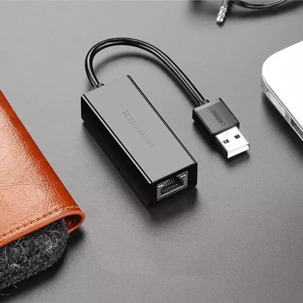 Ugreen external network card RJ45 - USB 2.0 100 Mbps Ethernet black (CR110 20254) 11