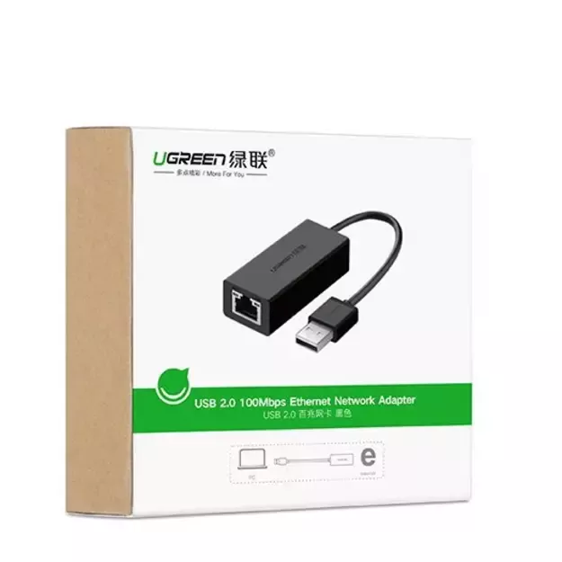 Ugreen external network card RJ45 - USB 2.0 100 Mbps Ethernet black (CR110 20254) 13
