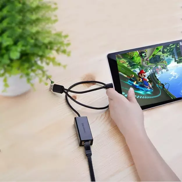 Ugreen external network card RJ45 - USB 2.0 100 Mbps Ethernet black (CR110 20254) 3