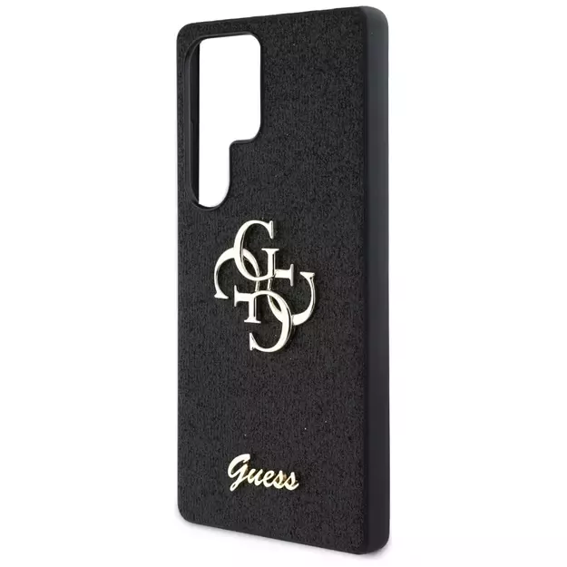 Guess Fixed Glitter Big 4G Metal Logo case for Samsung Galaxy S25 Ultra black 5