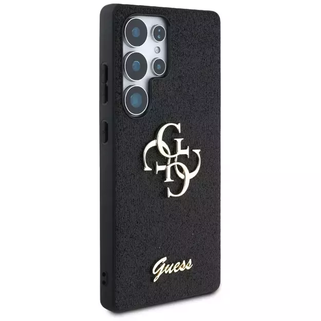Guess Fixed Glitter Big 4G Metal Logo case for Samsung Galaxy S25 Ultra black 3
