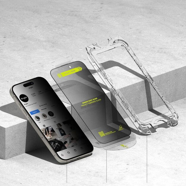 Ringke Easy Slide Privacy Glass 2-pack for iPhone 16 Pro 3