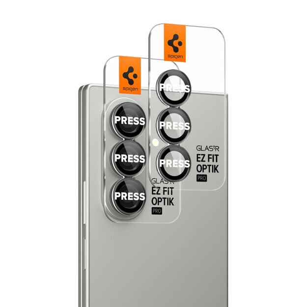 Spigen Optik Pro HD Glas.TR EZ Fit 2-pack Camera Protector for Samsung Galaxy Z Fold 7 - Black 5