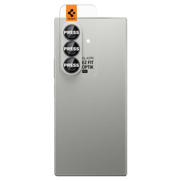 Spigen Optik Pro HD Glas.TR EZ Fit 2-pack Camera Protector for Samsung Galaxy Z Fold 7 - Black 1