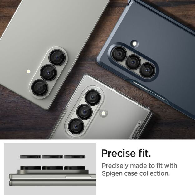Spigen Optik Pro HD Glas.TR EZ Fit 2-pack Camera Protector for Samsung Galaxy Z Fold 7 - Black 9