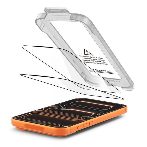 Tech-Protect Quick Set+ 2-pack tempered glass for iPhone 17 Pro - black 1