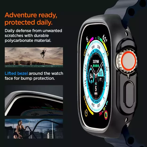 Spigen Thin Fit Case for Apple Watch Ultra (49mm) - Black 13