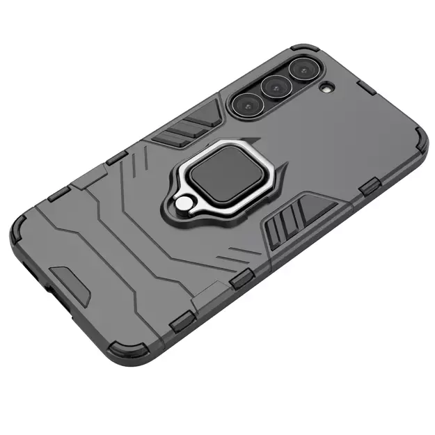 Ring Armor case for Samsung Galaxy S23+ armored cover magnetic holder ring black 21