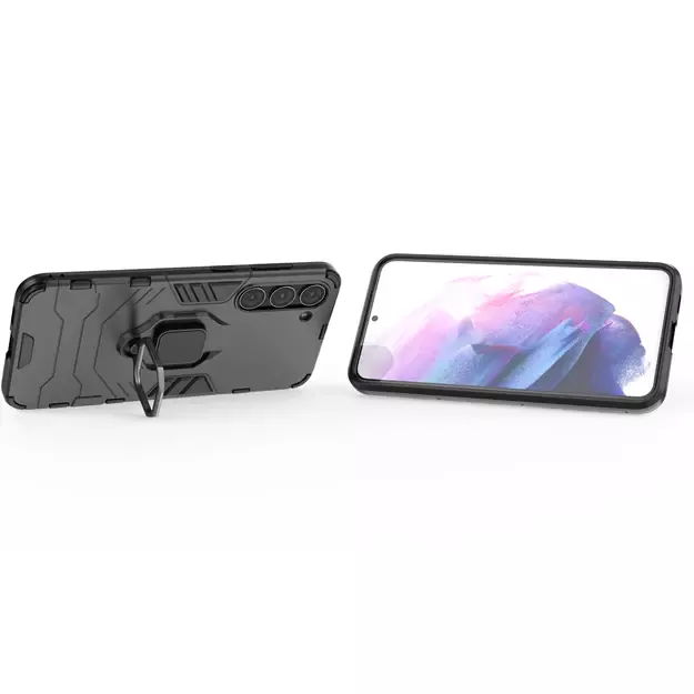 Ring Armor case for Samsung Galaxy S23+ armored cover magnetic holder ring black 30