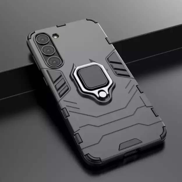 Ring Armor case for Samsung Galaxy S23+ armored cover magnetic holder ring black 34