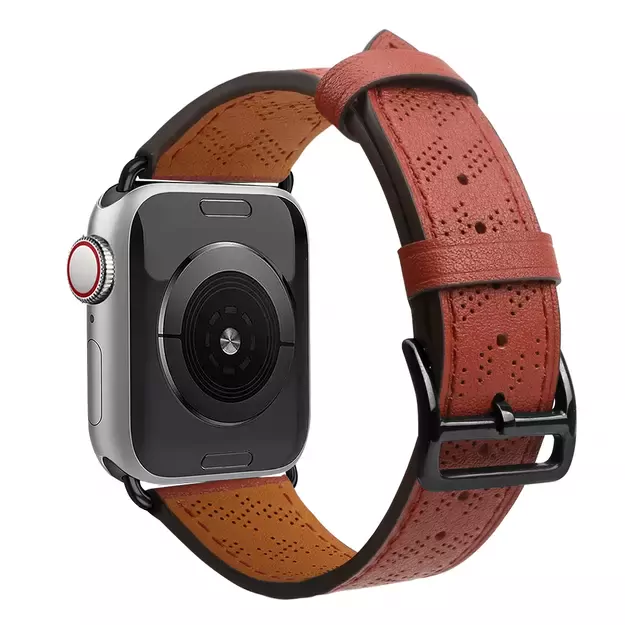 Strap Leather for Apple Watch 38 / 40 / 41 mm band bracelet - red 1