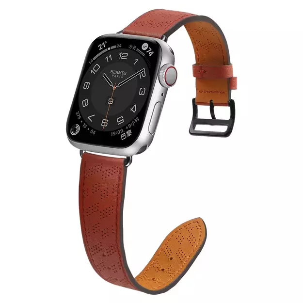 Strap Leather for Apple Watch 38 / 40 / 41 mm band bracelet - red 2