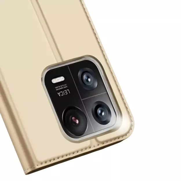 Dux Ducis Skin Pro Case Xiaomi 13 Pro Flip Card Wallet Gold Stand 2