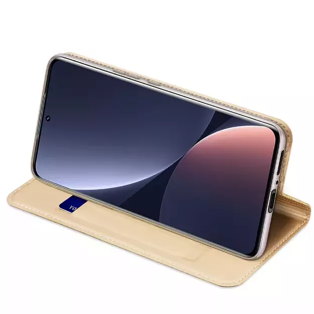 Dux Ducis Skin Pro Case Xiaomi 13 Pro Flip Card Wallet Gold Stand 4