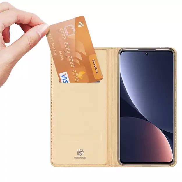 Dux Ducis Skin Pro Case Xiaomi 13 Pro Flip Card Wallet Gold Stand 1