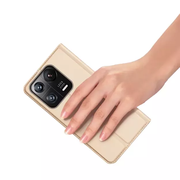Dux Ducis Skin Pro Case Xiaomi 13 Pro Flip Card Wallet Gold Stand 7