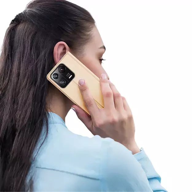 Dux Ducis Skin Pro Case Xiaomi 13 Pro Flip Card Wallet Gold Stand 9