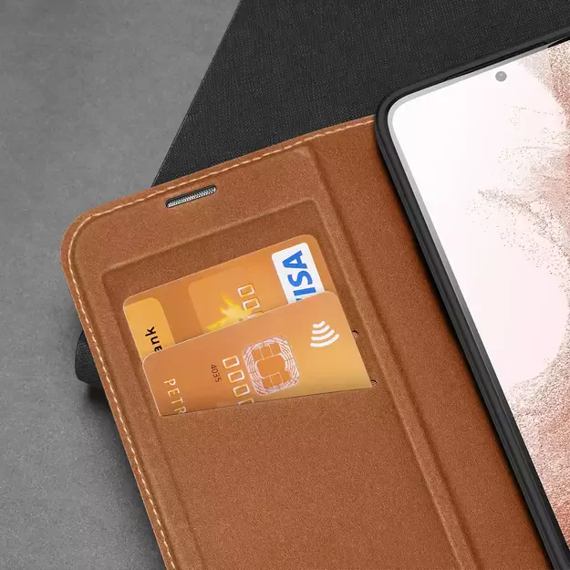 Dux Ducis Skin X2 case Samsung Galaxy S23+ flip case wallet stand brown 7