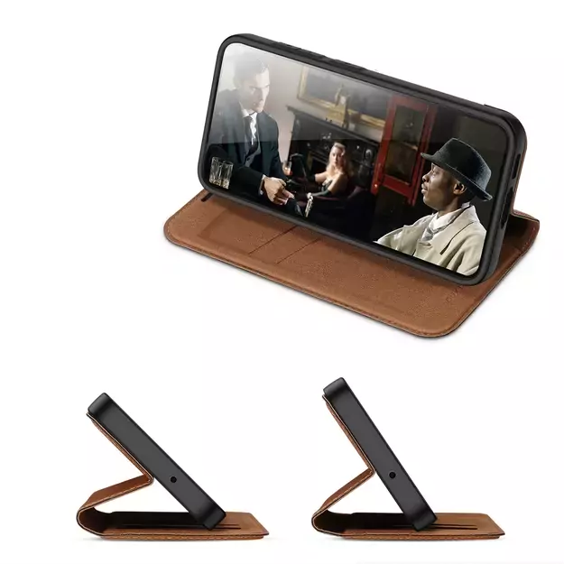 Dux Ducis Skin X2 case Samsung Galaxy S23+ flip case wallet stand brown 11