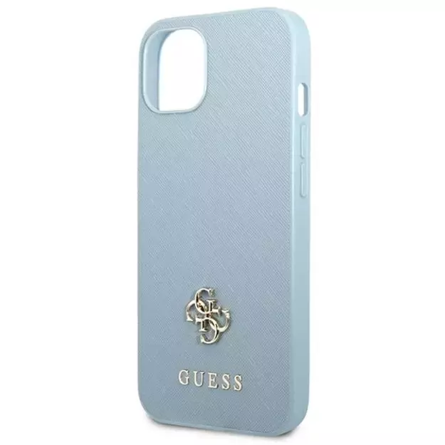 Guess GUHCP13MPS4MB iPhone 13 6.1&quot  blue/blue hardcase Saffiano 4G Small Metal Logo 12