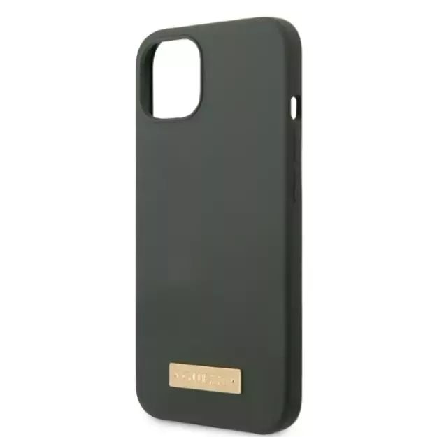Guess GUHMP13MSBPLA iPhone 13 6.1&quot  green/khaki hard case Silicone Logo Plate MagSafe 12