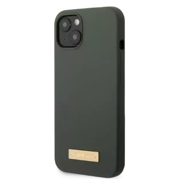 Guess GUHMP13MSBPLA iPhone 13 6.1&quot  green/khaki hard case Silicone Logo Plate MagSafe 8