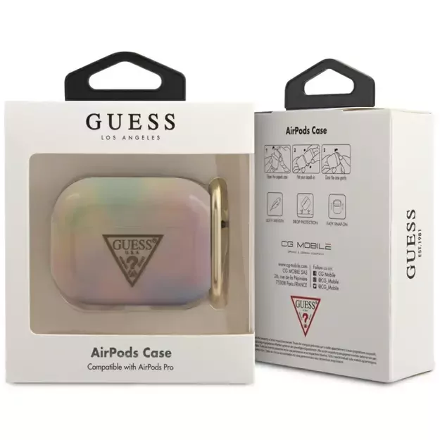 Guess GUACAPTPUMCGG01 AirPods Pro cover pink/pink Tie &amp  Dye Collection 1